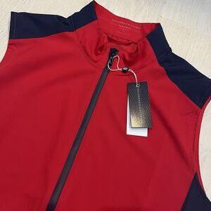 Holderness & Bourne The Hayes Vest Lightweight Full Zip Hoy Red/ Blue Size M NWT